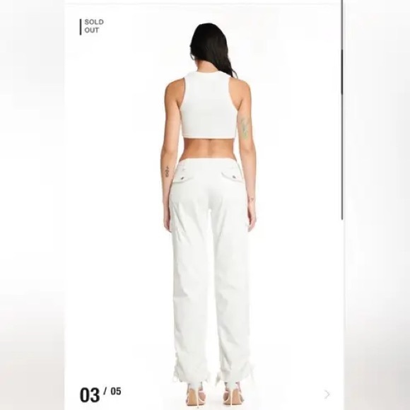 I.AM.GIA Ryder White Cargo Pants, S - Picture 3 of 6